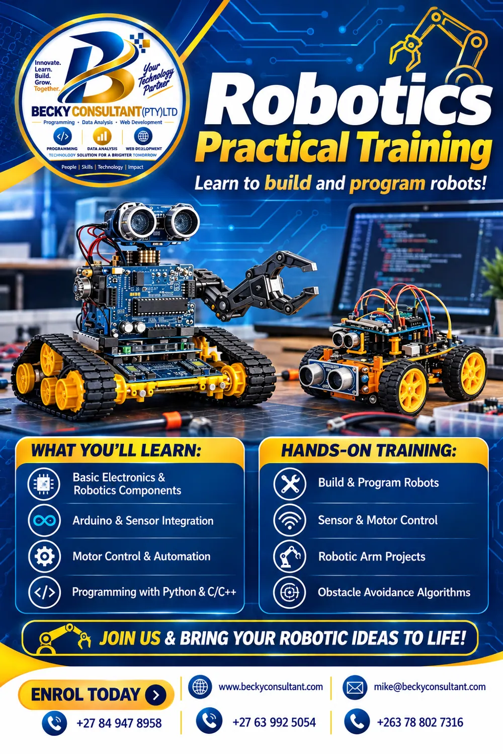 Robotics training poster